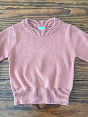 Amazon Essentials Girls Dusty Rose Knit Crewneck Sweater